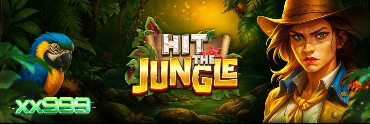 Hit the Jungle স্লট গেমের একটি দৃশ্য যেখানে জঙ্গল এবং রহস্যময় প্রতীকের সমন্বয় দেখা যাচ্ছে